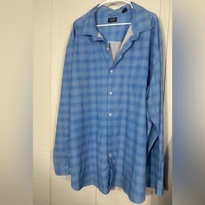 Chaps Men’s Blue Performance Long Sleeve Button Down Shirt Size 4 XB EUC
